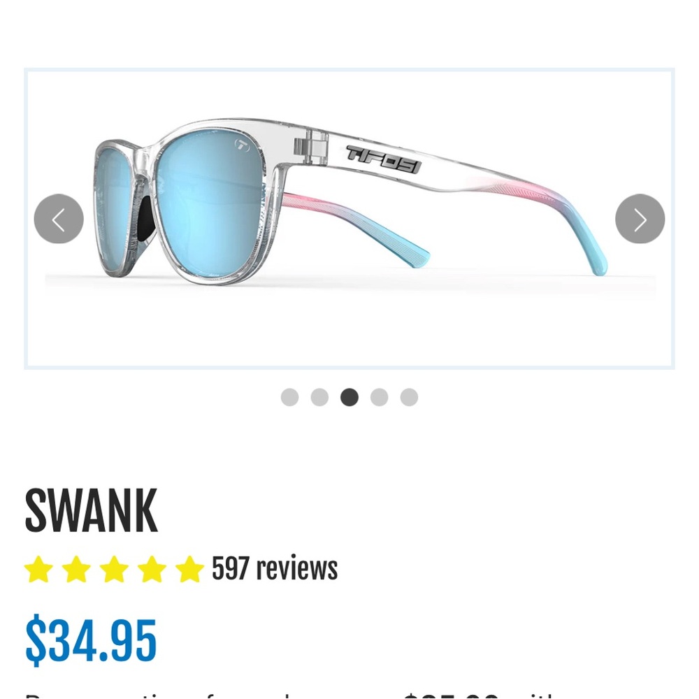Tifosi Optics Swank Sunglasses Avant Clear/Smoke